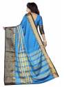  Cotton Silk Sarees Blue thumb 1