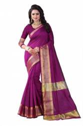 Cotton Silk  Sarees Wine