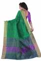 Dark Green Color Cotton Slub Saree thumb 2
