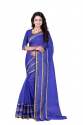 Designer Cotton Sarees Blue