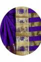 Designer Jacquard Sarees purple  thumb 3