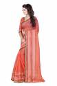 Fancy Cotton Sarees Orange  thumb 1