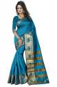 Firozi Lichi Jacquard Sarees
