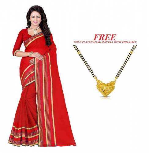 Gold Multi Border Sarees 