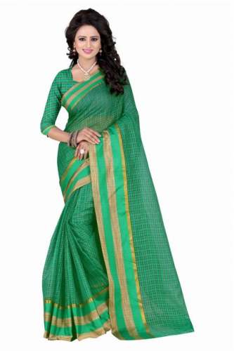Green Cotton Saree 