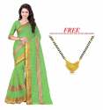 Green Poly Cotton Saree