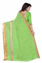 Green Poly Cotton Saree thumb 2