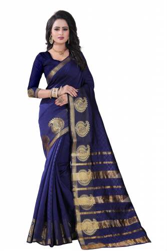 Jacquard Blue Sarees