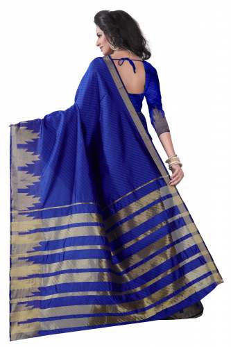 Lichi Jequard Blue Sarees