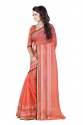 Light Orange Cotton Sarees thumb 1