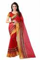 multi-border-cotton-sarees-red