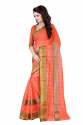 Orange Cotton Saree thumb 1