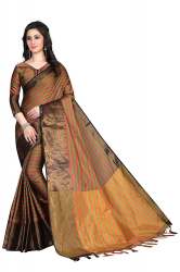 Pink And Green Cotton Silk Saree