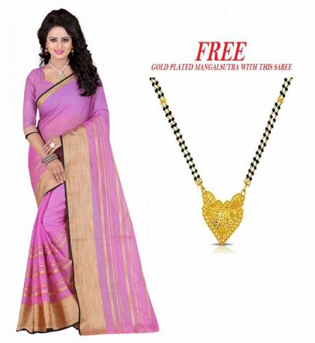 Pink Cotton Sarees
