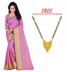 Pink Cotton Sarees