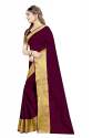 Plain Silk Sarees Wine thumb 1