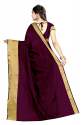 Plain Silk Sarees Wine thumb 2