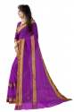 Purple Multi Border Sarees  thumb 3