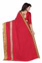 Red Poly Cotton Sarees thumb 2