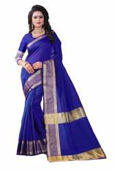 Silk Cotton Sarees Blue