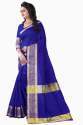 Silk Cotton Sarees Blue thumb 2
