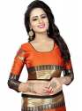 Silk Orange Sarees thumb 3