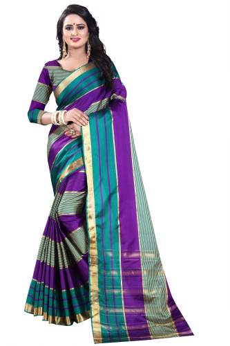 Trendy Cotton Silk Saree