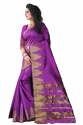 Wedding Wear Jacquard Sarees Wine  thumb 1