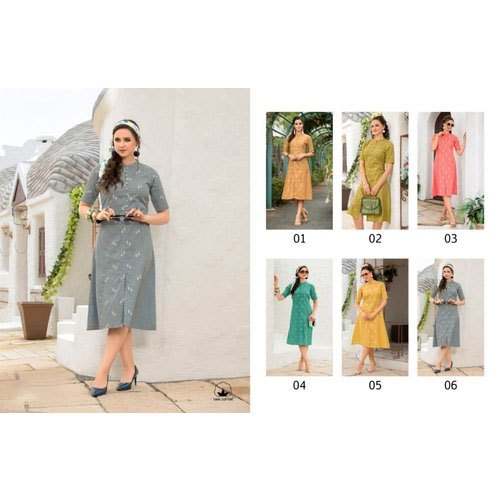 Ladies Casual Straight Rayon Kurti