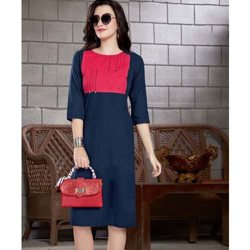 Ladies Slub Rayon Kurti by Anish Textiles