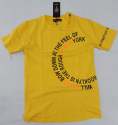 Mens Yellow Printed T-Shirt