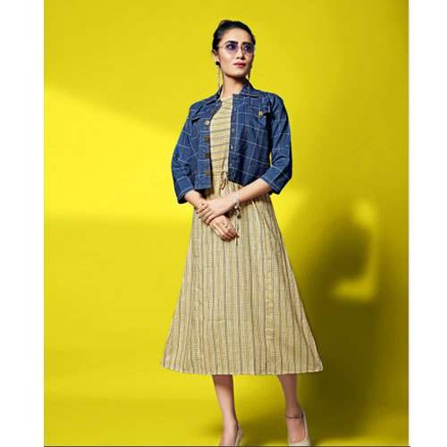 Rayon Kurti with Jacket for Ladies