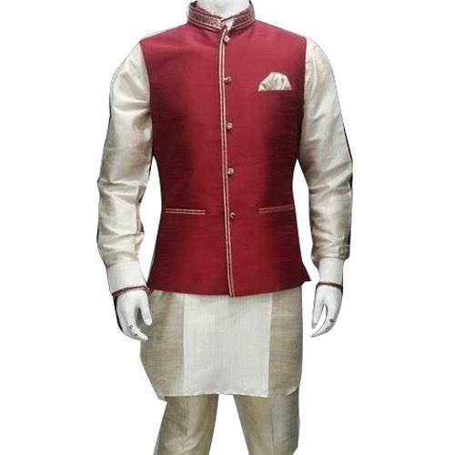 Wedding wear Mens Kurta Pajama Set by Sri Vishnu Fashion And Tex