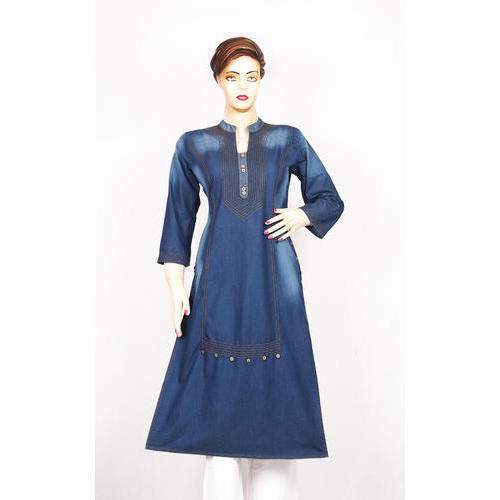 A Line Denim Kurtis