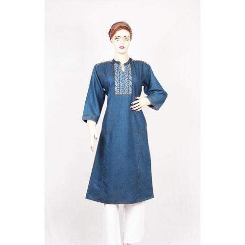 Blue Denim Kurtis For Ladies