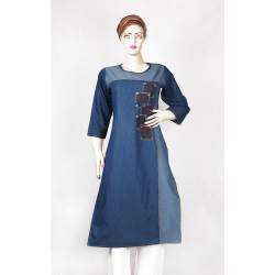 Ladies Denim Long Kurtis