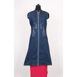 Sleeveless Denim Kurti