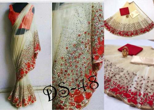 Nylon mono soft net with mirror work