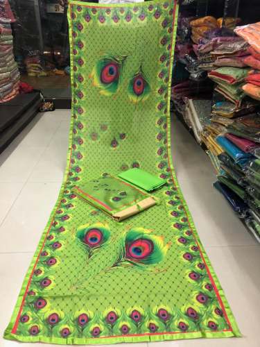 cotton printed maslin silk 