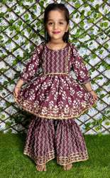 DESIGNER  KIDS GIRLS WERE Kurta with sharara 