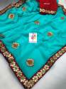 fabric marbel chiffon saree thumb 1