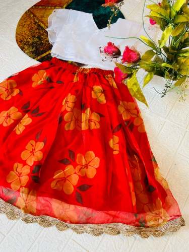 fancy kids girl crop top lehenga by Iscon Empex
