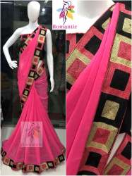 marblr chiffon saree