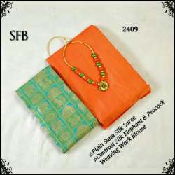 sana silk with banarasi silk blouse