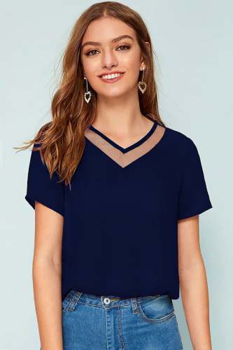 V neck casual tops
