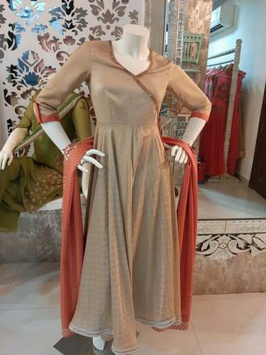 Angarkha Style Ghera Kurti Suit for Ladies