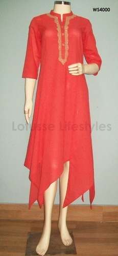 Long Dress Style Fancy Kurti  by Lotusse Lifestyles