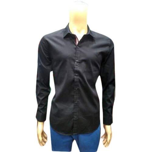 Men Plain Black Shirts