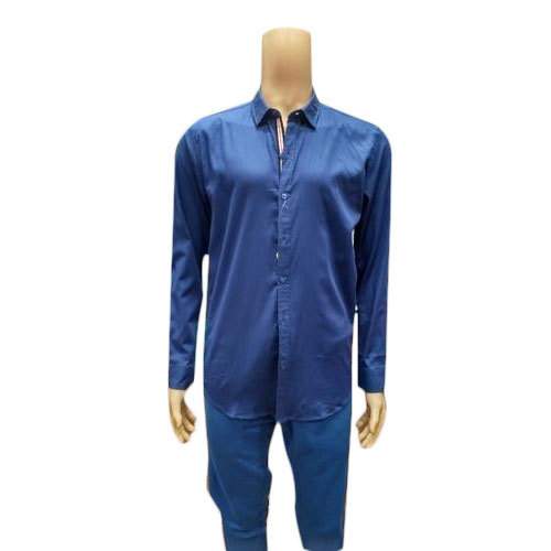 Men Plain Blue Shirts