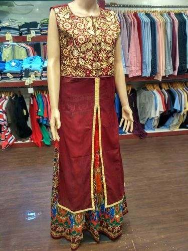 Party Wear Kurti With Skirt 11